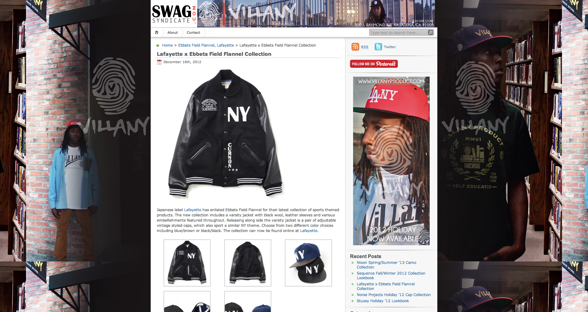 Posted “Lafayette x Ebbets Field Flannel Collection” on Swag Syndicate