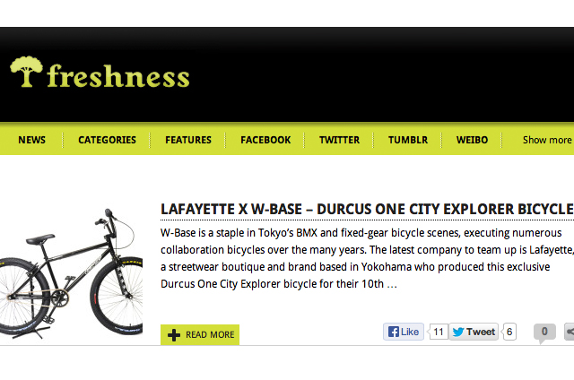 Posted “Lafayette × W-BASE × DURCUS ONE – CITY EXPLORER” on freshness