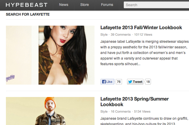 Posted “Lafayette 2013 Fall/Winter Lookbook” on HYPEBEAST