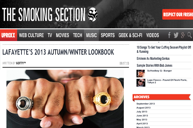 Posted “LAFAYETTE’S 2013 AUTUMN / WINTER LOOKBOOK” on THE SMOKING SECTION